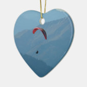 Zwitserse Paragliding Keramisch Ornament (Links)