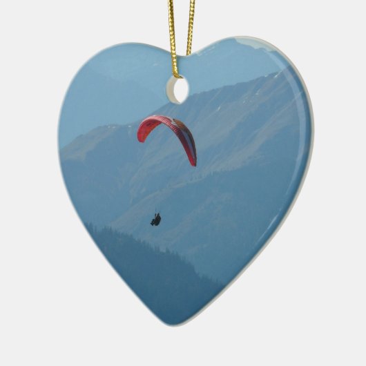 Zwitserse Paragliding Keramisch Ornament (Links)