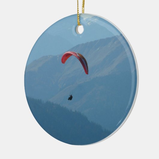 Zwitserse Paragliding Keramisch Ornament (Links)