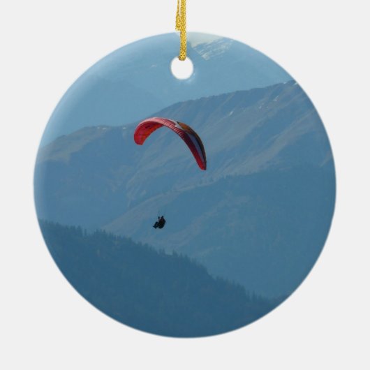 Zwitserse Paragliding Keramisch Ornament (Achterkant)
