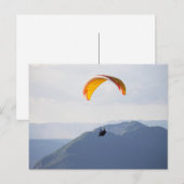 Zwitserse Paragliding Oranje Flyer Plezier Fantast Briefkaart (Voorkant / Achterkant)