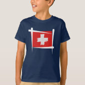 Zwitserse penseelvlag t-shirt (Voorkant)