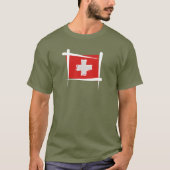 Zwitserse penseelvlag t-shirt (Voorkant)