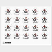 zwitserse piraat ronde sticker (Vel)