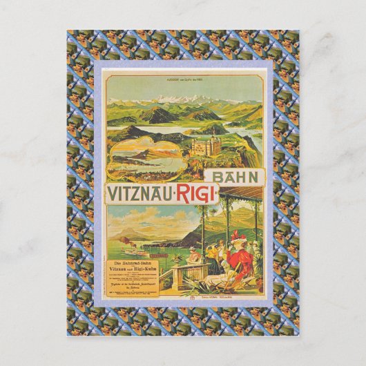  Zwitserse Raulway Vitznau Rigi Bahn Briefkaart (Voorkant)