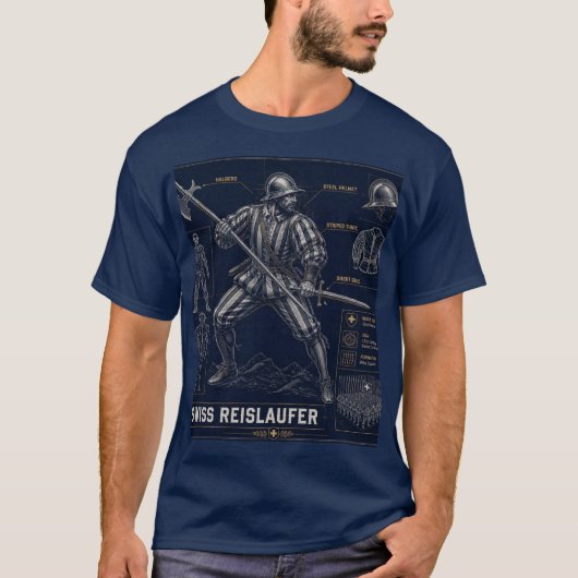 Zwitserse Reisläufer T-shirt (Voorkant)
