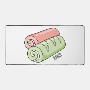 Zwitserse rol / rolcake cartoon illustratie bureaumat