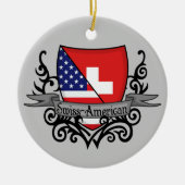 Zwitserse Scheepsvlag Keramisch Ornament (Voorkant)