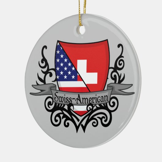 Zwitserse Scheepsvlag Keramisch Ornament (Links)