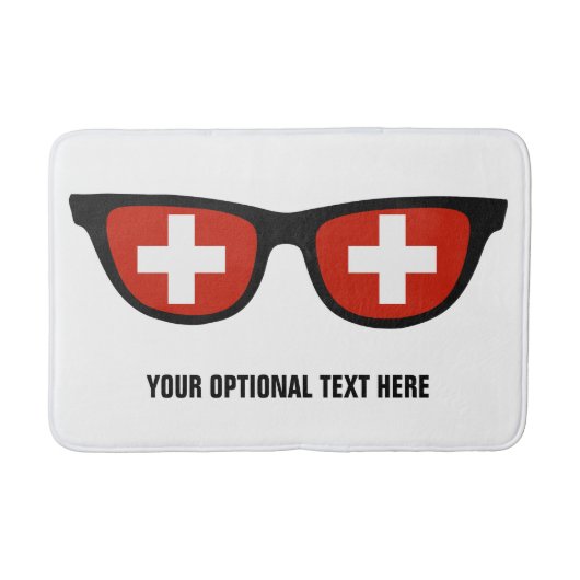 Zwitserse Shades aangepaste badmatten (Voorkant)