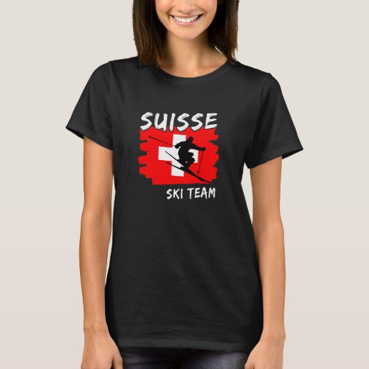 Zwitserse Ski T-Shirt (Voorkant)