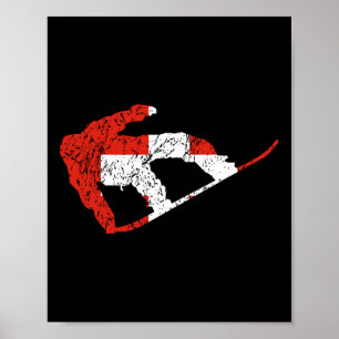 Zwitserse Snowboarder Zwitserland Vlag Cool Snowbo Poster