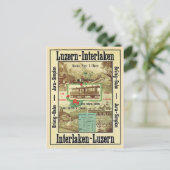  Zwitserse spoorweg Luzern Interlaken Briefkaart (Staand voorkant)