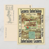  Zwitserse spoorweg Luzern Interlaken Briefkaart (Voorkant / Achterkant)