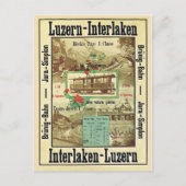 Zwitserse spoorweg Luzern Interlaken Briefkaart (Voorkant)