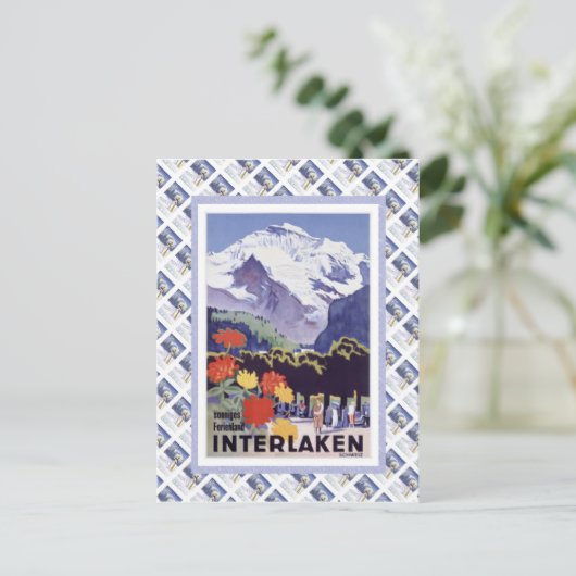  Zwitserse spoorweg Luzern Interlaken Brunig Briefkaart (Staand voorkant)