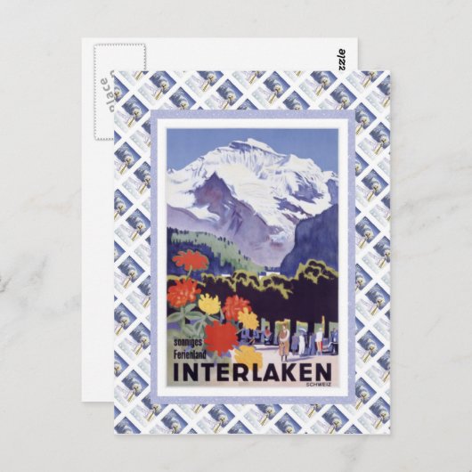  Zwitserse spoorweg Luzern Interlaken Brunig Briefkaart (Voorkant / Achterkant)