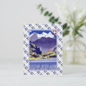  Zwitserse spoorweg Luzern Interlaken Brunig Briefkaart (Staand voorkant)