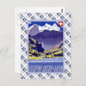 Zwitserse spoorweg Luzern Interlaken Brunig Briefkaart (Voorkant / Achterkant)