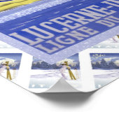  Zwitserse spoorweg Luzern Interlaken Brunig Poster (Hoek)