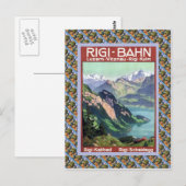  Zwitserse spoorweg Luzern Rigi Bahn Briefkaart (Voorkant / Achterkant)