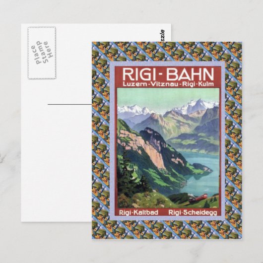 Zwitserse spoorweg Luzern Rigi Bahn Briefkaart (Voorkant / Achterkant)