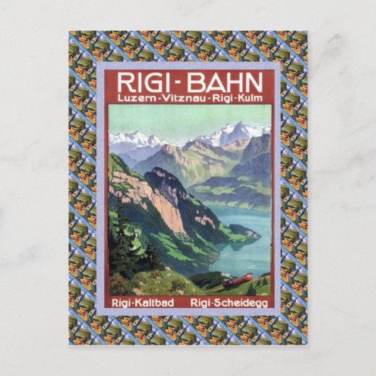  Zwitserse spoorweg Luzern Rigi Bahn Briefkaart (Voorkant)