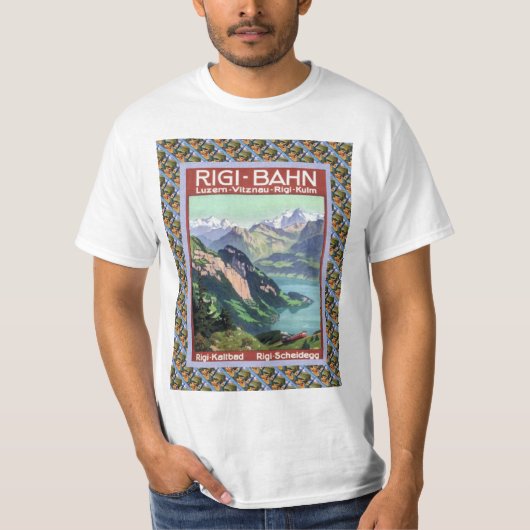 Zwitserse spoorweg Luzern Rigi Bahn T-shirt (Voorkant)