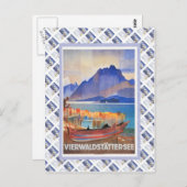 Zwitserse spoorweg Luzern Vierwaldstattersee Briefkaart (Voorkant / Achterkant)
