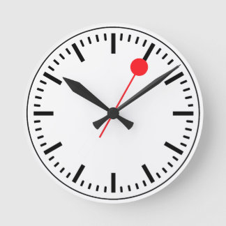 Zwitserse spoorwegklok ronde klok