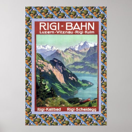 Zwitserse spoorwegmaatschappij Rigi Bahn Poster (Voorkant)