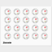 Zwitserse Stickers voor de witte ronde rondreis (Vel)