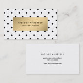 Zwitserse Stippen in goud | VISITEKAARTJES (Voorkant / Achterkant)