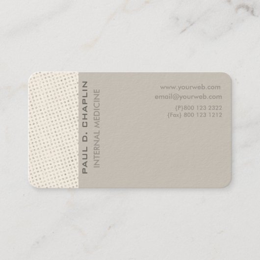 Zwitserse Stippen Minimalistisch elegant Professio Visitekaartje (Voorkant)