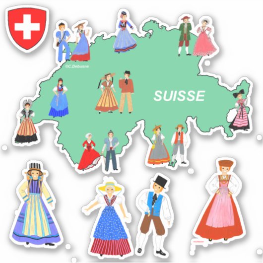 Zwitserse straling sticker (Voorkant)