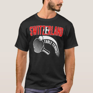 Zwitserse Tennis voor tabeltennis ondersteuning Zw T-shirt