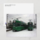 Zwitserse trams bij BVB M-Parc depot, Bazel Briefkaart (Voorkant / Achterkant)
