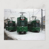 Zwitserse trams bij BVB M-Parc depot, Bazel Briefkaart (Voorkant)