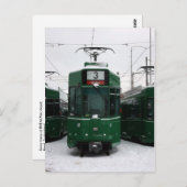 Zwitserse trams bij BVB M-Parc depot, Bazel Briefkaart (Voorkant / Achterkant)