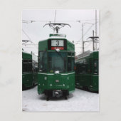 Zwitserse trams bij BVB M-Parc depot, Bazel Briefkaart (Voorkant)