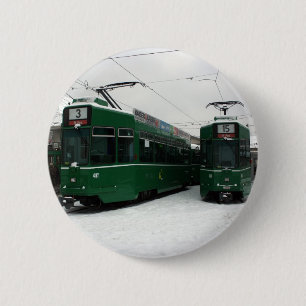 Zwitserse trams bij BVB M-Parc depot, Bazel Ronde Button 5,7 Cm