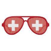 Zwitserse trots partij tinten | Vlag van Zwitserla Aviator Zonnebril (Voorkant)