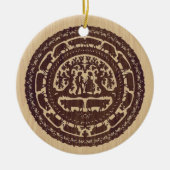 Zwitserse versiering uitsnijden keramisch ornament (Voorkant)