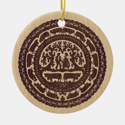 Zwitserse versiering uitsnijden keramisch ornament (Voorkant)