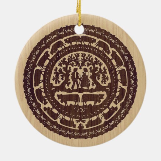 Zwitserse versiering uitsnijden keramisch ornament (Achterkant)