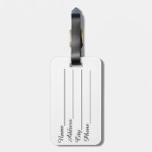 Zwitserse vingerafdrukvlag bagagelabel (Achterkant verticaal)