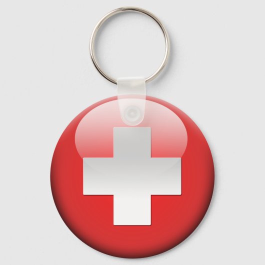 Zwitserse vlag 2.0 sleutelhanger (Voorkant)