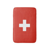 Zwitserse vlag badmat | Zwitserland badkamerkleed (Voorkant Verticaal)