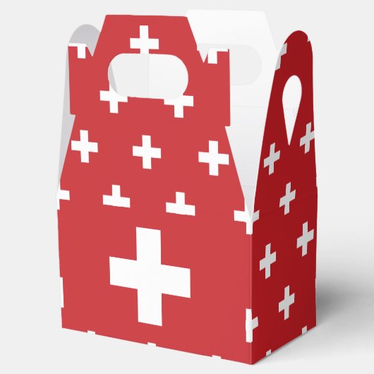 Zwitserse vlag bedankdoosjes (Geopend)