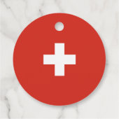 Zwitserse vlag bedankjes labels (Achterkant)